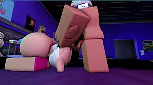 woman spots my bulge drops to knees for big cock pounding