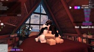 Intense Bent Over Doggystyle Threesome with Two Fans in Group Riding Session