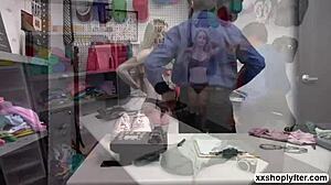 Shoplifter Emma Blows And Fucks LP's Huge Cock In Office