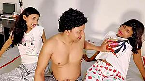 Uttaran20 Ffm Trio Fucks Hard with Deepthroat, Anal and Squirting Cumshots!