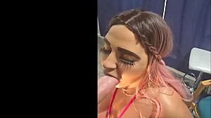 camgirl's huge natural tits and curvy ass pound lucky fan senseless