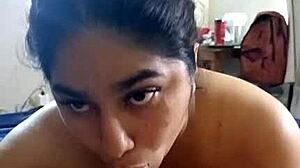 girl gives oral sex and fingers ass deep