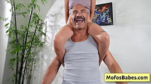 tiny busty brunette teen amber summer's shaved swollen pussy throbs excited for charles dera's monster cock hardcore pump