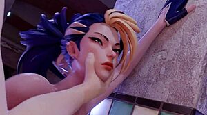 K Da Akali Big Tits Jiggle During Intense Bathroom Pounding Cumshot