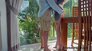 Is her throat taking rough face fucks on the desk?