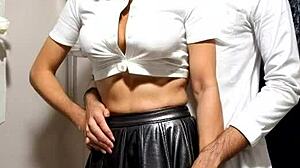 redhead secretary joi bukkake cumswallow leather skirt jerkfest