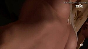 Feathers fly as cute French girl rips clothes in wild libertinages strip