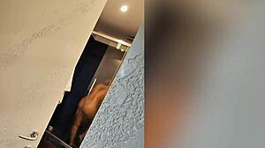 I spied on Latina neighbor showering. Bent her over for rough anal creampie doggystyle