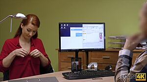 Hypnotizing Massive Boobs Seduce Credit Manager into Tricked Cash Sex Deal