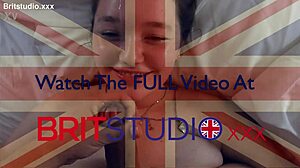 BRITISH 18YO GAGS ON COCK FOR FIRST CUMSHOT FACIAL IN LINGERIE