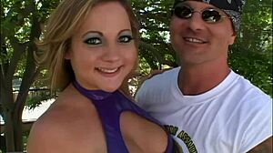 sexy milf mommy in fishnets bent over bed takes anal fingering double penetration doggystyle gaping