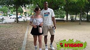 wow tight argentine redhead ammy rides huge black cock in car!