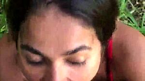 Horny Teen Sneaks into Woods for Wild Outdoor Fuck