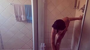 Watch Me Soap My Pierced Nipples in Steamy Shower