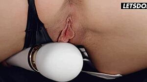 petite hungarian babe teases small tits with vibrator moaning passionately for admirer whiteboxxx