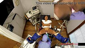 melany lopez spreads wide for tampa university entrance physical exam reveal