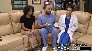 fuck school nicole luva masturbates hairy pussy closeup with vibrator moaning to orgasm backstage