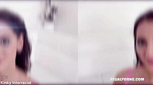 nicolette noir's curvy czech ass gapes from kinky interracial double penetration and monster bbc in lingerie