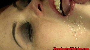 bound tattooed sub takes rough maledom spanking facial