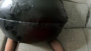 cum on my new black puffy jacket so hubby licks it up - preview