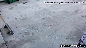 sexy czech brunette kelsi monroe sucks cock outdoors for cash