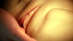 i finger my sexy fuck doll's lubricated shaved pussy close up before double penetration