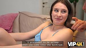 Two Russian Teens Share Cock in Wild Truth or Dare Rimjob Game!