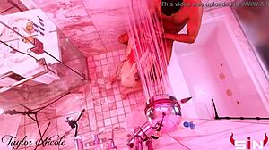 taylor nicole, wanna watch me deepthroat in the shower before you creampie my redhead pussy slut?