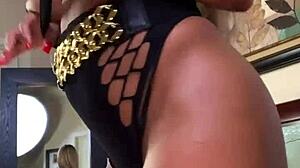 busty ebony nyla storm twerks big booty strips lingerie vibrates wet pussy