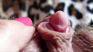 closeup big clit pulsing throbs to intense orgasm