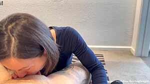 deepthroat blowjob empties balls like a duty!