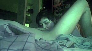 SPY WEBCAM Slut SUCKS Cock DEEP Till MASSIVE CUMSHOT Explosion