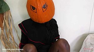 noemie bilas punished eats halloween candy from ebony ass atm creampie