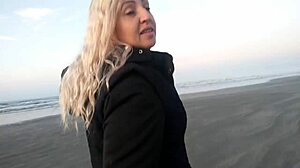 i strolled panties on beach and took cash for outdoor fun