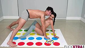 shy teen dililah dagger strips teases deepthroats in debut