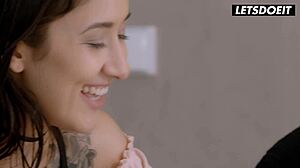 romantic lesbian lovers skip studying to lick and finger each other's wet pussies