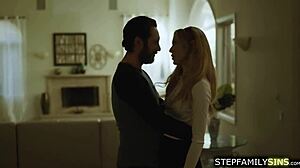 Petite blonde stepsis takes stepbro's monster cock deep in her pussy