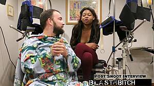 Minnie rose sucks cock hard then takes full cum blast!