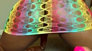 hawt ebony big booty bitch slurps bbc before sloppy creampie pounding