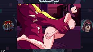 Monster Dominates Seris Bent Over in Rough Doggystyle Game