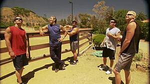 Eva Angelina Deepthroats Thick Cock Then Fucks Doggystyle in Fishnets Outdoors