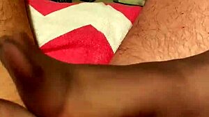 Grey Reinforced Toe Stockings Milk Cum in Amateur Footjob Finale