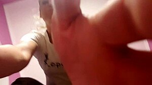 On your knees slut!! Jerk off under her bill then slurp every drop of cum 😈💦