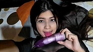 they fucked this submissive latina so hard until she was exhausted in real homemade action