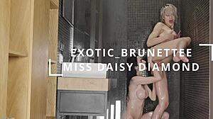 wet lesbians squirt hard in shower orgasm 4k