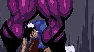 Juri dominates Chun-Li in brutal street fight sex mastery game