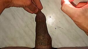 WAX DRIPS On Tattoo Foreskin HUGE COCK Hardens