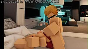 yo denji and makima getting into some roblox action together