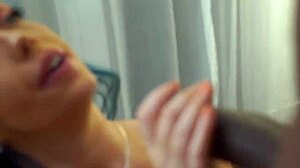 yo ryan smiles, first day back sucking that huge black cock with big natural tits bouncing