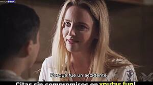 hot blonde stepmom craves taboo family sex with natural tits